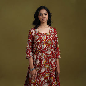 Kalamkari Printed Cotton 2pc Kurta Set for women 03