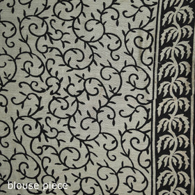 Bagru Hand Block Print Natural Dyed Mulberry Silk Saree 20