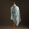 Floral Sanganeri Print Pure Merino Wool Handwoven Shawl 34