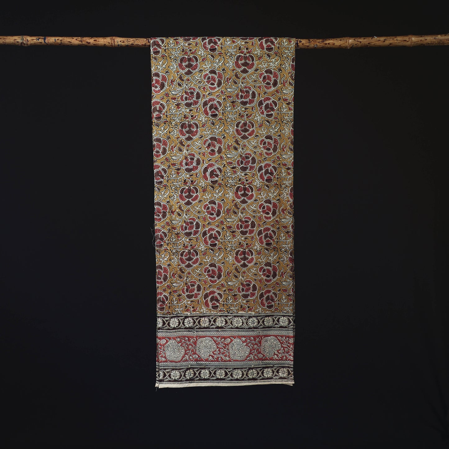 Pedana Block Print Natural Dyed Cotton Kalamkari Stole 21
