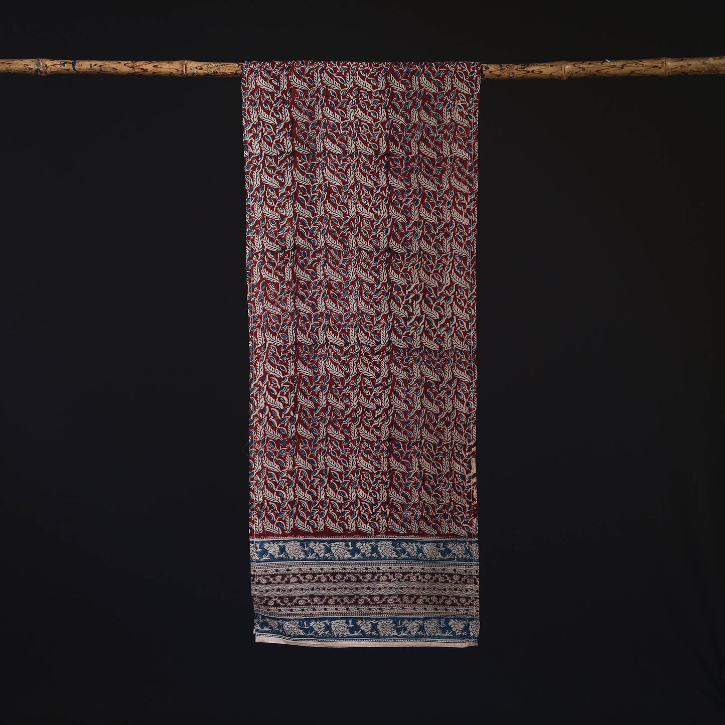 Pedana Block Print Natural Dyed Cotton Kalamkari Stole 20