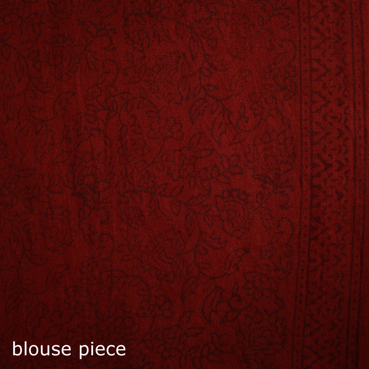 Handwoven Merino Wool Natural Dyed Hand Block Print Bagh Saree 02