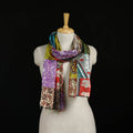 Bengal Kantha Handwork Patchwork Reversible Silk Stole 364