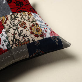 Multicolor Handcrafted Cotton Patchwork Cushion Cover