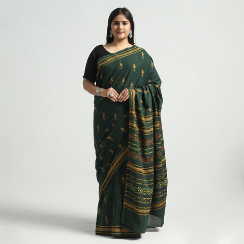 block printed saree