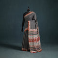 Bagru Hand Block Print Natural Dyed Mulberry Silk Saree 22