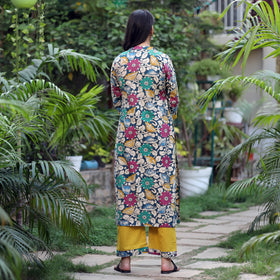 Kalamkari Kurta with Palazzo & Dupatta Set