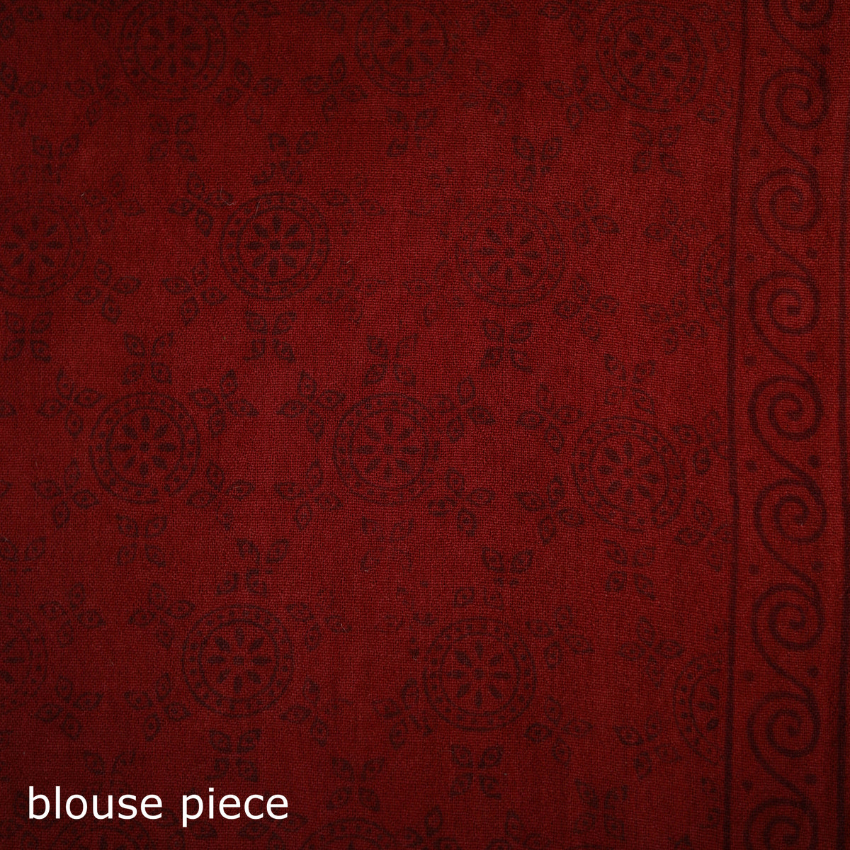 Handwoven Merino Wool Natural Dyed Hand Block Print Bagh Saree 03