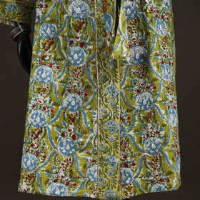 Sanganeri Hand Block Print Waffle Weave Cotton Bath Robe 01