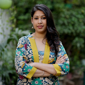 Kalamkari Kurta with Palazzo & Dupatta Set