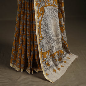 Kalamkari Printed Kota Doria Cotton Saree 33