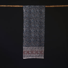 Pedana Block Print Natural Dyed Cotton Kalamkari Stole 14