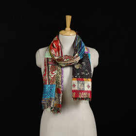 Bengal Kantha Handwork Patchwork Reversible Silk Stole 367