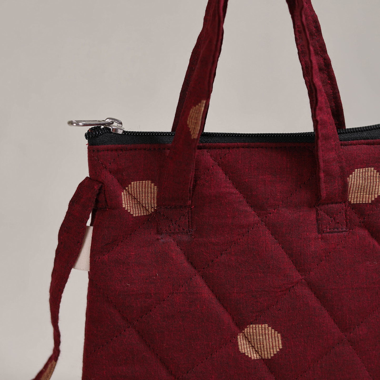 Maroon - Handcrafted Quilted Sling Bag 13