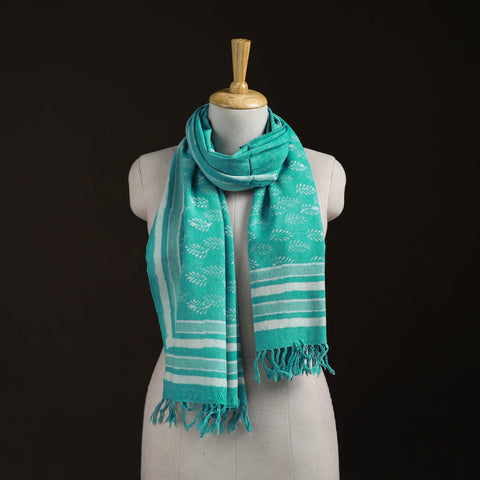Bagru Dabu Hand Block Print Pure Merino Wool Handwoven Natural Dyed Stole 14