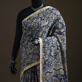 Kalamkari Printed Kota Doria Cotton Saree 34