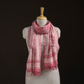 Bagru Dabu Hand Block Print Pure Merino Wool Handwoven Natural Dyed Stole 12