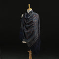 Kutch Handwoven Ajrakh Hand Block Print Merino Wool Shawl  49