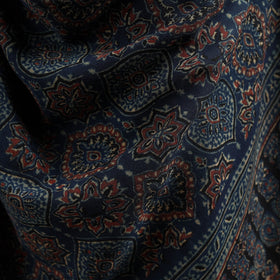 Kutch Handwoven Ajrakh Hand Block Print Merino Wool Shawl  49