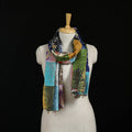Bengal Kantha Handwork Patchwork Reversible Silk Stole 373