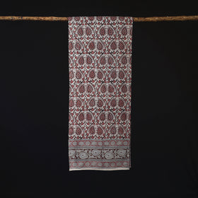 Pedana Block Print Natural Dyed Cotton Kalamkari Stole 06