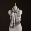 Bagru Dabu Hand Block Print Pure Merino Wool Handwoven Natural Dyed Stole 09