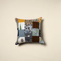Multicolor Handcrafted Cotton Patchwork Cushion Cover