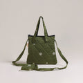 Green - Handcrafted Quilted Sling Bag 16