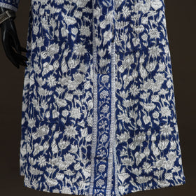 Sanganeri Hand Block Print Waffle Weave Cotton Bath Robe 03