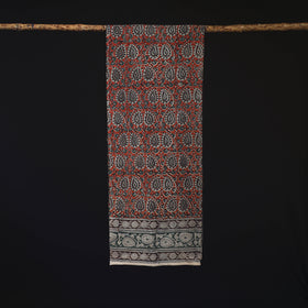 Pedana Block Print Natural Dyed Cotton Kalamkari Stole 03