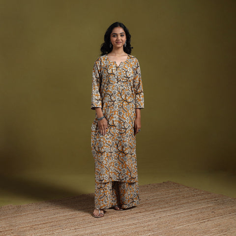 Kalamkari Printed Cotton 2pc Kurta Set for women 11