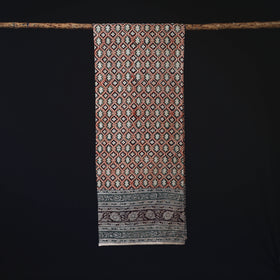 Pedana Block Print Natural Dyed Cotton Kalamkari Stole 01