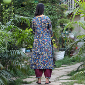 Kalamkari Kurta with Afghani Salwar Set