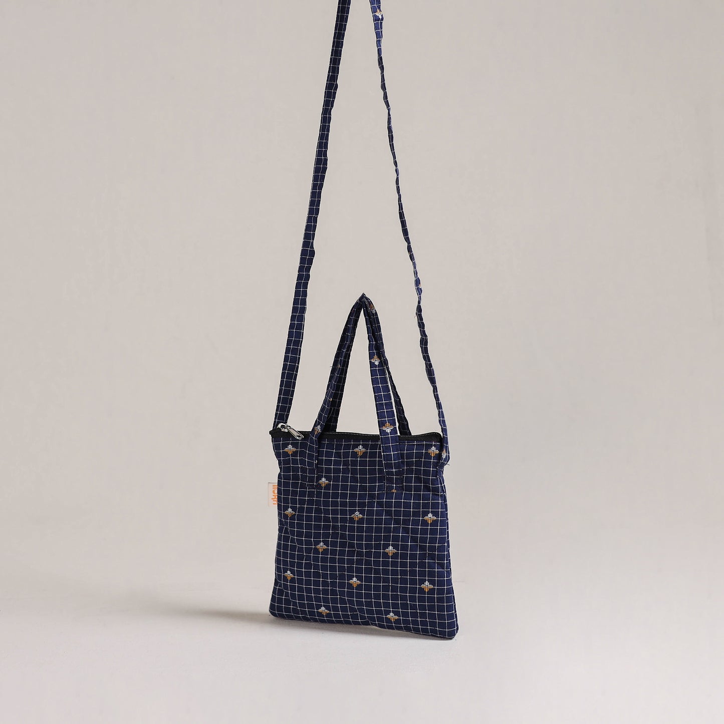 Handcrafted Quilted Sling Bag 17