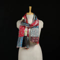 Bengal Kantha Handwork Patchwork Reversible Silk Stole 380