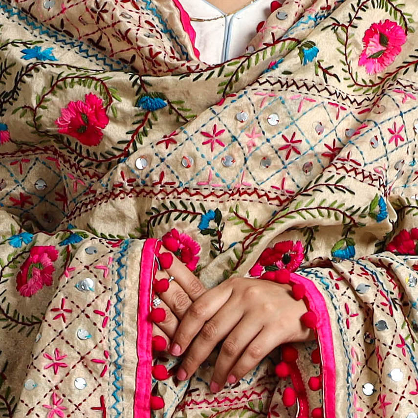 Phulkari Embroidered Dupatta