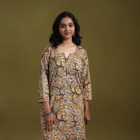 Kalamkari Printed Cotton 2pc Kurta Set for women 11