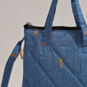 Blue - Handcrafted Quilted Sling Bag 18