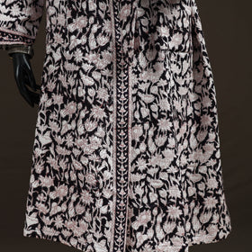 Sanganeri Hand Block Print Waffle Weave Cotton Bath Robe 05