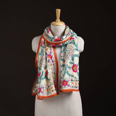 Ranihati Chanderi Silk Hand Embroidered Stole 44