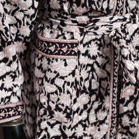 Sanganeri Hand Block Print Waffle Weave Cotton Bath Robe 05