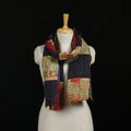 Bengal Kantha Handwork Patchwork Reversible Silk Stole 385