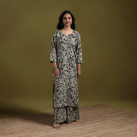 Kalamkari Printed Cotton 2pc Kurta Set for women 14