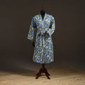 Sanganeri Hand Block Print Waffle Weave Cotton Bath Robe 06