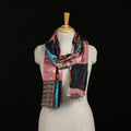 Bengal Kantha Handwork Patchwork Reversible Silk Stole 386