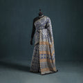 Bagru Hand Block Print Natural Dyed Mulberry Silk Saree 26
