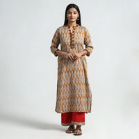 Pochampally Ikat Kurta with Palazzo & Dupatta Set
