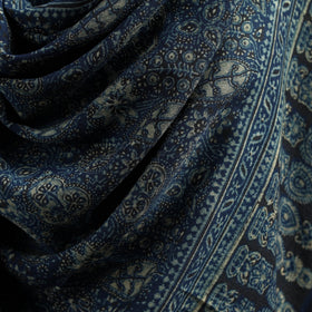 Kutch Handwoven Ajrakh Hand Block Print Merino Wool Shawl  52