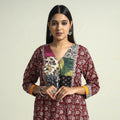 Buy Block Print Cotton Patchwork A-Line Bagh Kurta Online
