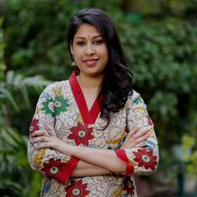 Kalamkari Kurta with Palazzo & Dupatta Set